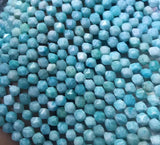 Green Amazonite Faceted Loose Beads 6/8mm 14-Inch for DIY Jewelry Making
