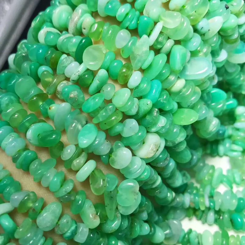 Green Australia Jade Baroque Loose Beads 14inch