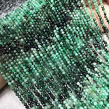 Round Faceted 3.5mm Green Emerald Loose Beads for DIY Jewelry Making