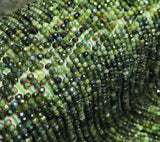 Green Tourmaline Loose Beads 3mm Round Faceted 14inch
