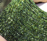 Green Tourmaline Loose Beads 3mm Round Faceted 14inch