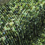 Green Tourmaline Loose Beads 3mm Round Faceted 14inch
