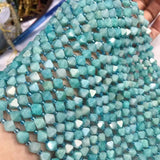 Green Amazonite Faceted Loose Beads 7*8mm for DIY Jewelry Making