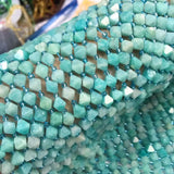 Green Amazonite Faceted Loose Beads 7*8mm for DIY Jewelry Making