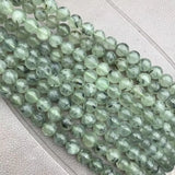 Green Prehnite Loose Beads Round 8/10/12/14mm 14-Inch
