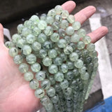 Green Prehnite Loose Beads Round 8/10/12/14mm 14-Inch