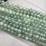 Green Prehnite Loose Beads Round 8/10/12/14mm 14-Inch