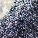 Hawk's Eye Square Faceted Loose Beads 4-4.5mm 14-Inch DIY Jewelry Making