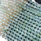 Ice Green Prehnite Round Faceted Beads 7mm for DIY Jewelry Making