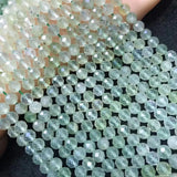 Ice Green Prehnite Round Faceted Beads 7mm for DIY Jewelry Making