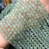 Ice Green Prehnite Round Faceted Beads 7mm for DIY Jewelry Making