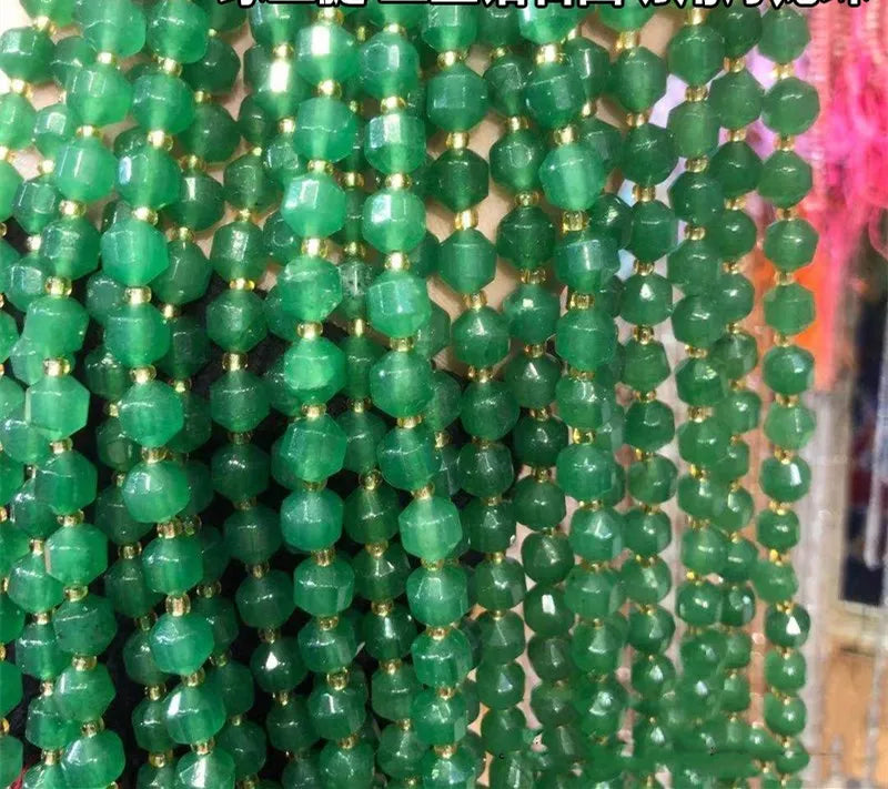 Jade Diamond Square Faceted Loose Beads 8*7mm 14-Inch DIY Jewelry
