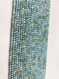 Larimar Round Faceted Loose Beads 2/3/4mm 14inch DIY Necklace Making