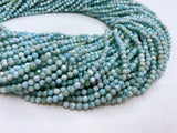 Larimar Round Faceted Loose Beads 2/3/4mm 14inch DIY Necklace Making