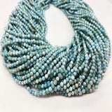 Larimar Round Faceted Loose Beads 2/3/4mm 14inch DIY Necklace Making