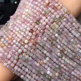 Kunzite Square Faceted 4mm Loose Beads Mix Colors for Jewelry Making