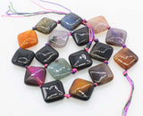 Multicolor Agate Loose Beads 14-Inch for Jewelry Making