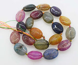 Multicolor Agate Loose Beads 14-Inch for Jewelry Making
