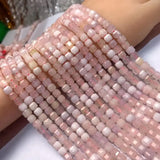 Pink Morganite Square Faceted Loose Beads 5mm DIY Jewelry Making Nature