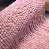 Pink Opal Round Faceted Loose Beads 2/3/4mm AA 14-Inch DIY Jewelry Making
