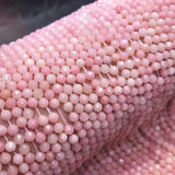 Pink Opal Round Faceted Loose Beads 2/3/4mm AA 14-Inch DIY Jewelry Making