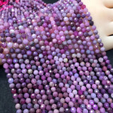 Pink Red RUBY Faceted Beads 5/6mm for DIY Jewelry Making