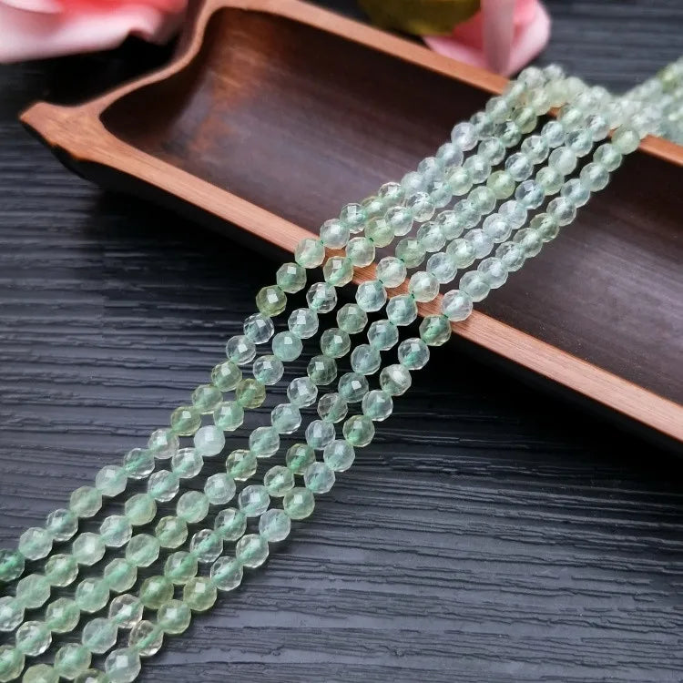 Mixed Loose Beads Prehnite/Ametrine/Sunstone/Rose Quartz Round Moonstone Faceted