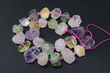 Gemstone Loose Beads Prehnite/Amethyst/Lemon Quartz/Rose/Lapis Baroque Faceted