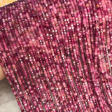 Red RUBY Square Faceted 2.5mm Loose Beads for DIY Jewelry Making