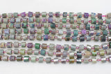Red Green Ruby Roundelle Faceted Loose Beads 6*9mm 14in