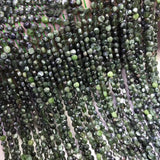 Seraphinite Green Coin Faceted Loose Beads 2*4mm for Jewelry Making 14 Inch