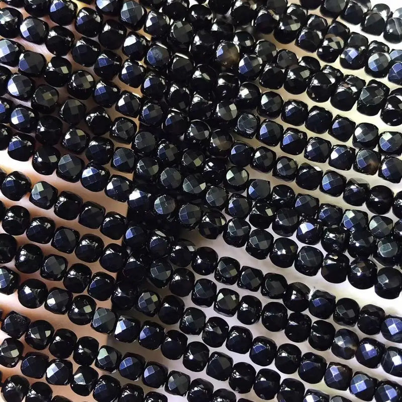 Square Faceted Agate Loose Beads 4-5mm for Jewelry Making 14inch