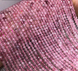 Strawberry Quartz Loose Beads 4mm Faceted 14" Necklace Jewelry Making