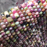 Tourmaline Roundel Loose Beads 4*6mm Faceted for Jewelry Making 14inch