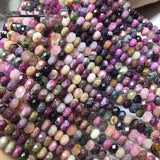 Tourmaline Roundel Loose Beads 4*6mm Faceted for Jewelry Making 14inch