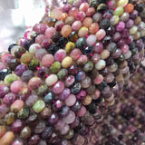 Tourmaline Roundel Loose Beads 4*6mm Faceted for Jewelry Making 14inch