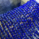 Blue Lapis Coin Faceted Loose Beads 3/6mm 14inch
