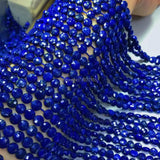 Blue Lapis Coin Faceted Loose Beads 3/6mm 14inch