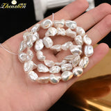 Freshwater Pearl Beads Keshi Baroque 8-10mm 14inch DIY Jewelry Making