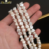 Freshwater Pearl Beads Keshi Baroque 8-10mm 14inch DIY Jewelry Making