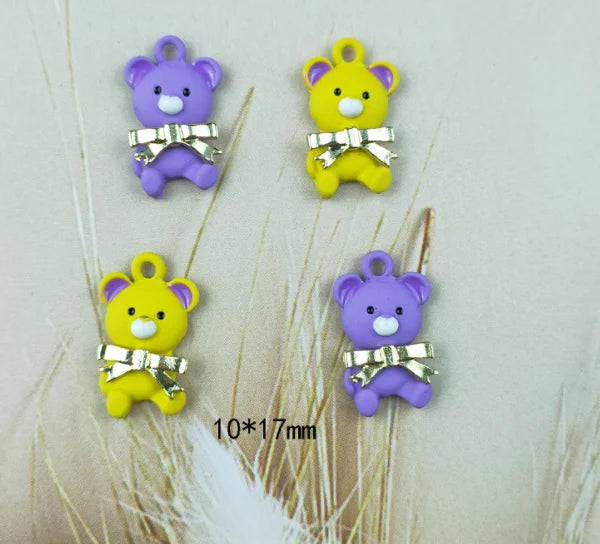 40pcs Cartoon Bears Metal Charm Pendant DIY Jewelry Making