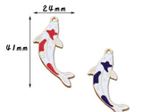 40pcs Fish Metal Charm Pendant DIY Jewelry Making