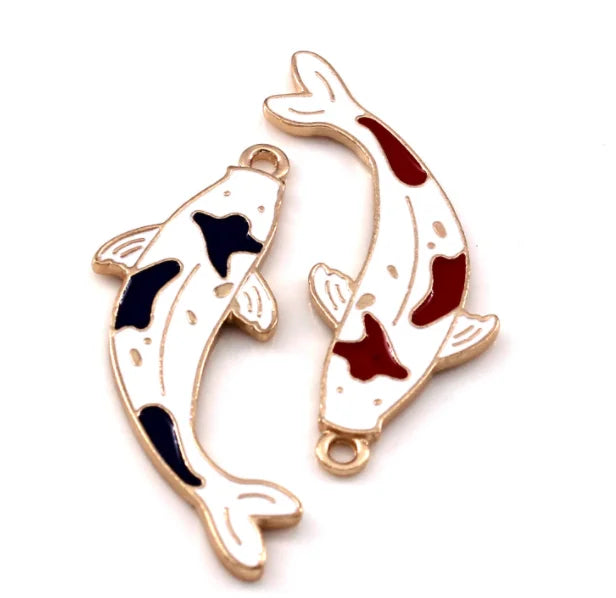 40pcs Fish Metal Charm Pendant DIY Jewelry Making