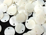 50 PCS Mother of Pearl Coin Shell Beads Pendant Chams 30mm 25mm 20mm 15mm 8mm