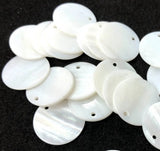 50 PCS Mother of Pearl Coin Shell Beads Pendant Chams 30mm 25mm 20mm 15mm 8mm
