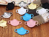 60pcs Cartoon Mask Metal Charm Pendant DIY Jewelry Making