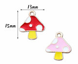 60pcs Mushroom Metal Charm Pendant for DIY Jewelry Making
