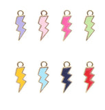 80 pcs Cartoon Lightning Metal Charm Pendant DIY Jewelry Making