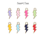 80 pcs Cartoon Lightning Metal Charm Pendant DIY Jewelry Making