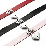 Heart Lock Choker Collar Padlock Necklace Pastel Goth Jewelry